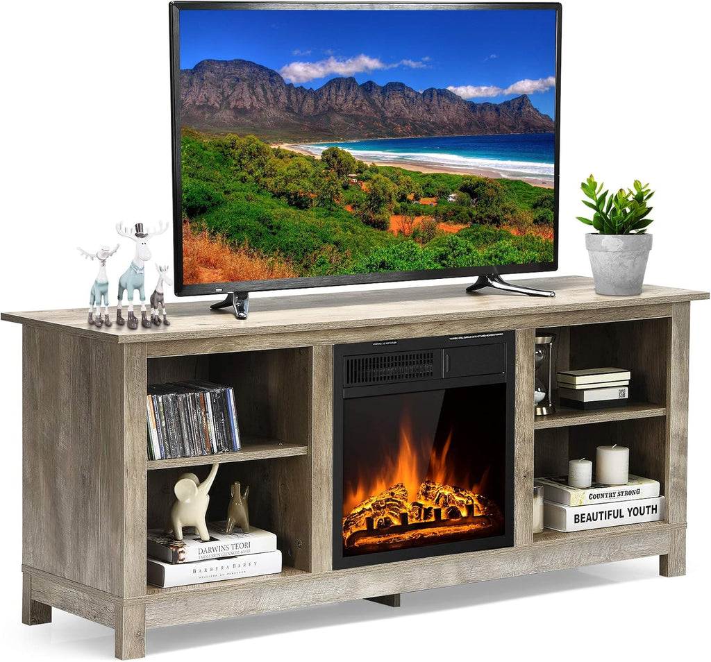 58 Inches Fireplace TV Stand V65653