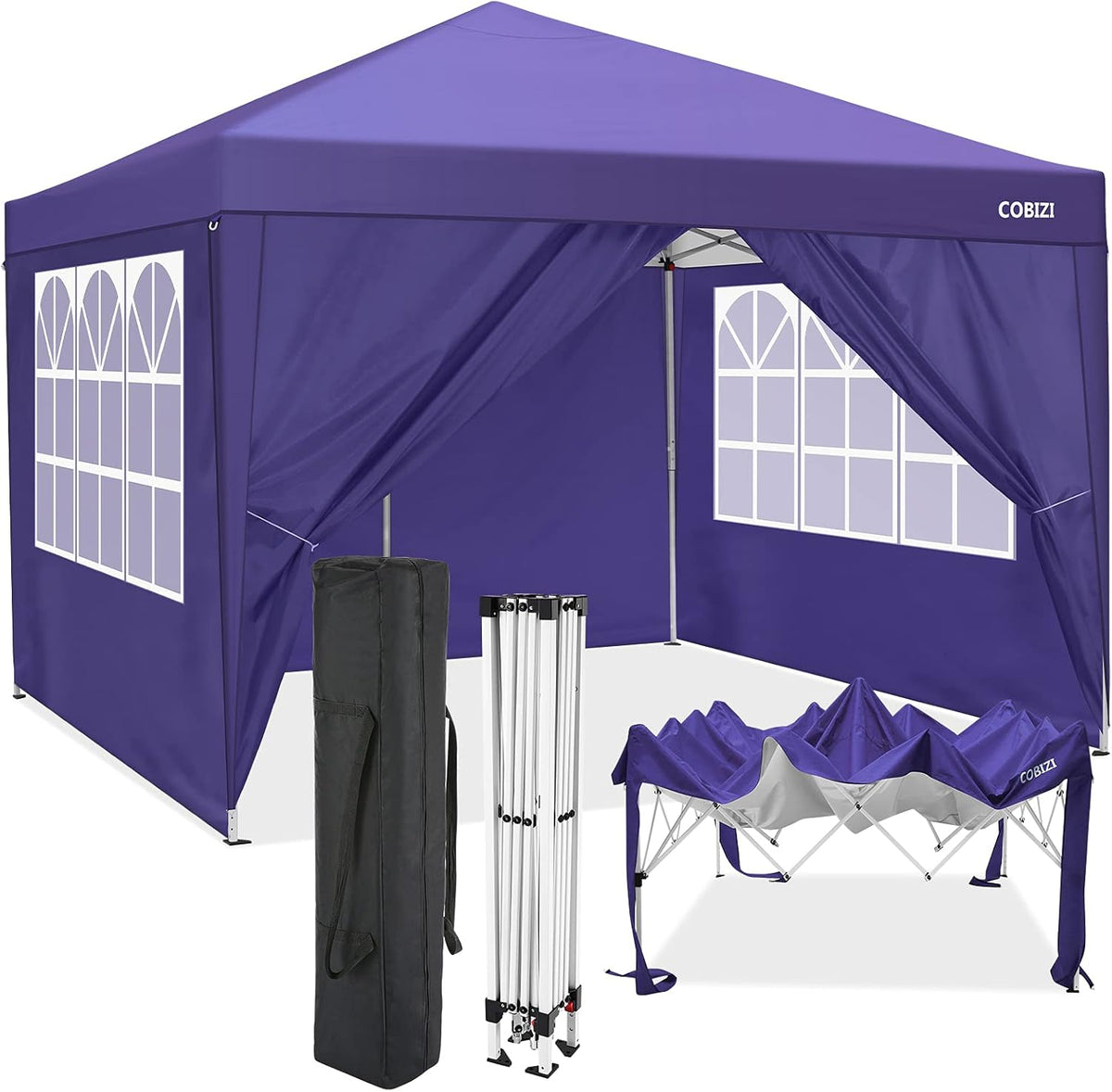 10x10ft Pop Up Canopy Tent with Wheeled Carry Bag B28611
