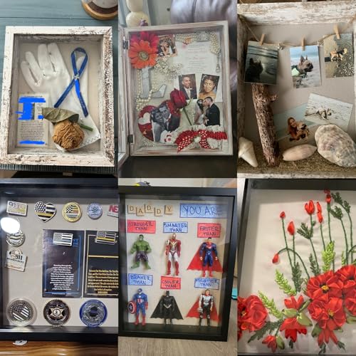 Black 11x17 Extra Deep Shadow Box Frame with Linen Back G9997