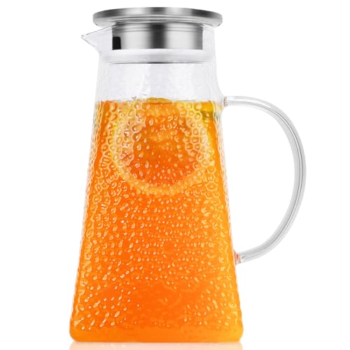 105OZ Borosilicate Glass Pitcher with Lid G7850