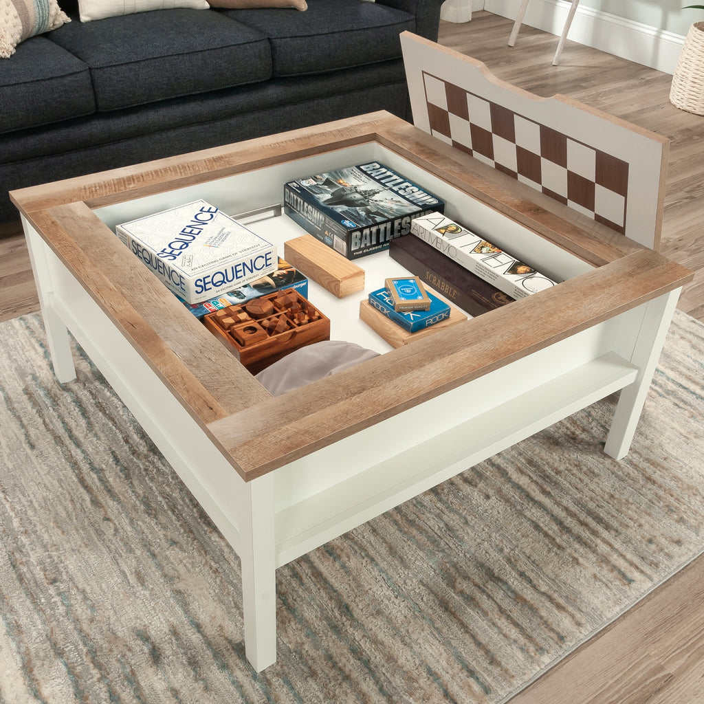 Soft White Coffee Table with Reversible Top D2671