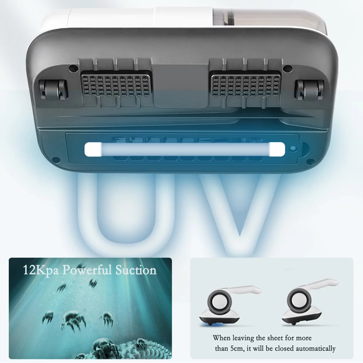 12KPa Handheld UV Bed Vacuum Cleaner R610