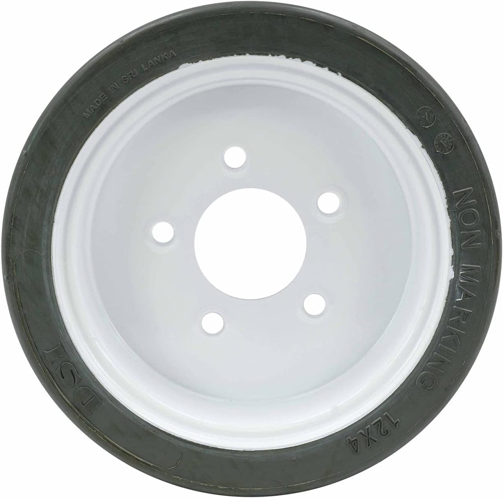Non-Marking Wheel Assembly with Brake, 12 x 4 Tires, 4 Pack T61558