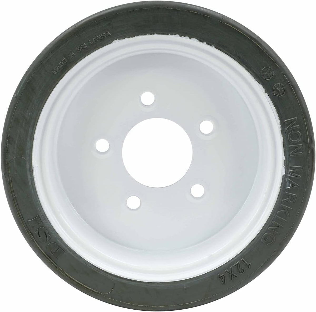 Non-Marking Wheel Assembly with Brake, 12 x 4 Tires, 4 Pack T61558