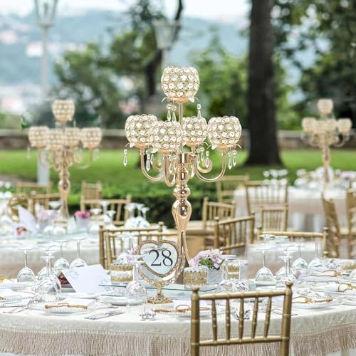 Black Metal Crystal Tea Light Candle Holders Set G81907