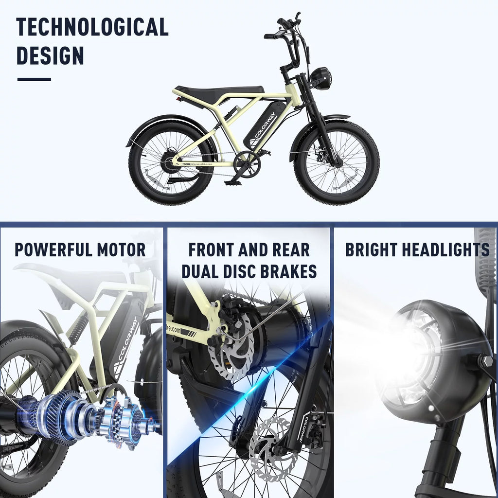 750W Electric Bike 20X4.0 Fat Tire 48V 15Ah Battery A705