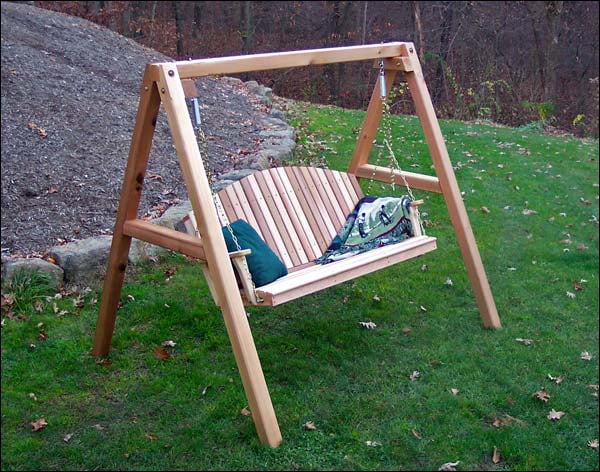 Red Cedar Fanback Porch Swing U7211