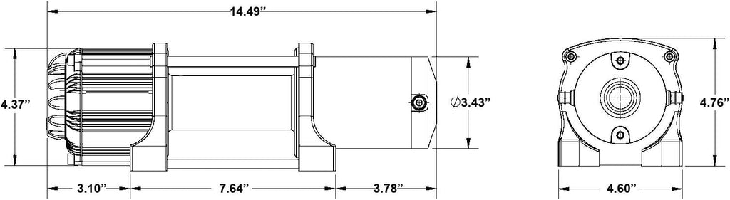 4500 lb Winch with Winch Mounting Plate Kit M97731
