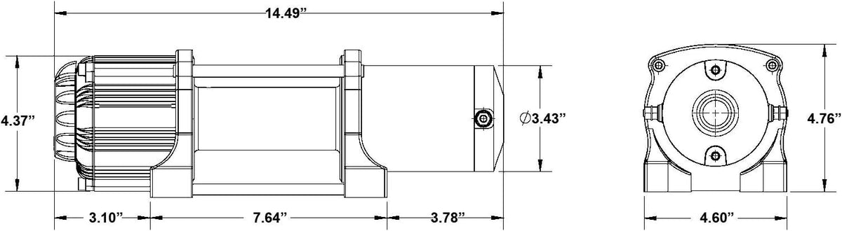 4500 lb Winch with Winch Mounting Plate Kit M97731