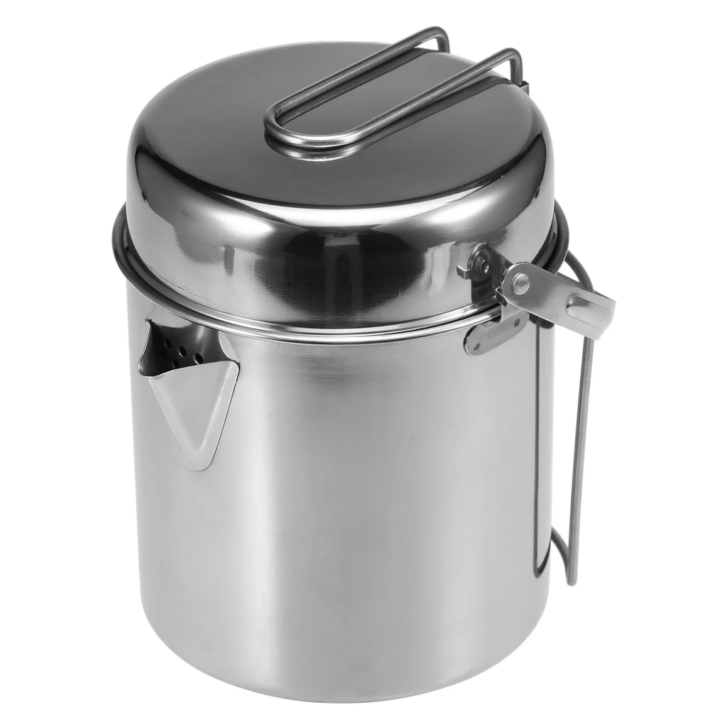 1L Stainless Steel Cooking Kettle with Foldable Handle F62666