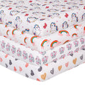 4 Pack Pink Fitted Crib Sheet Set R8716