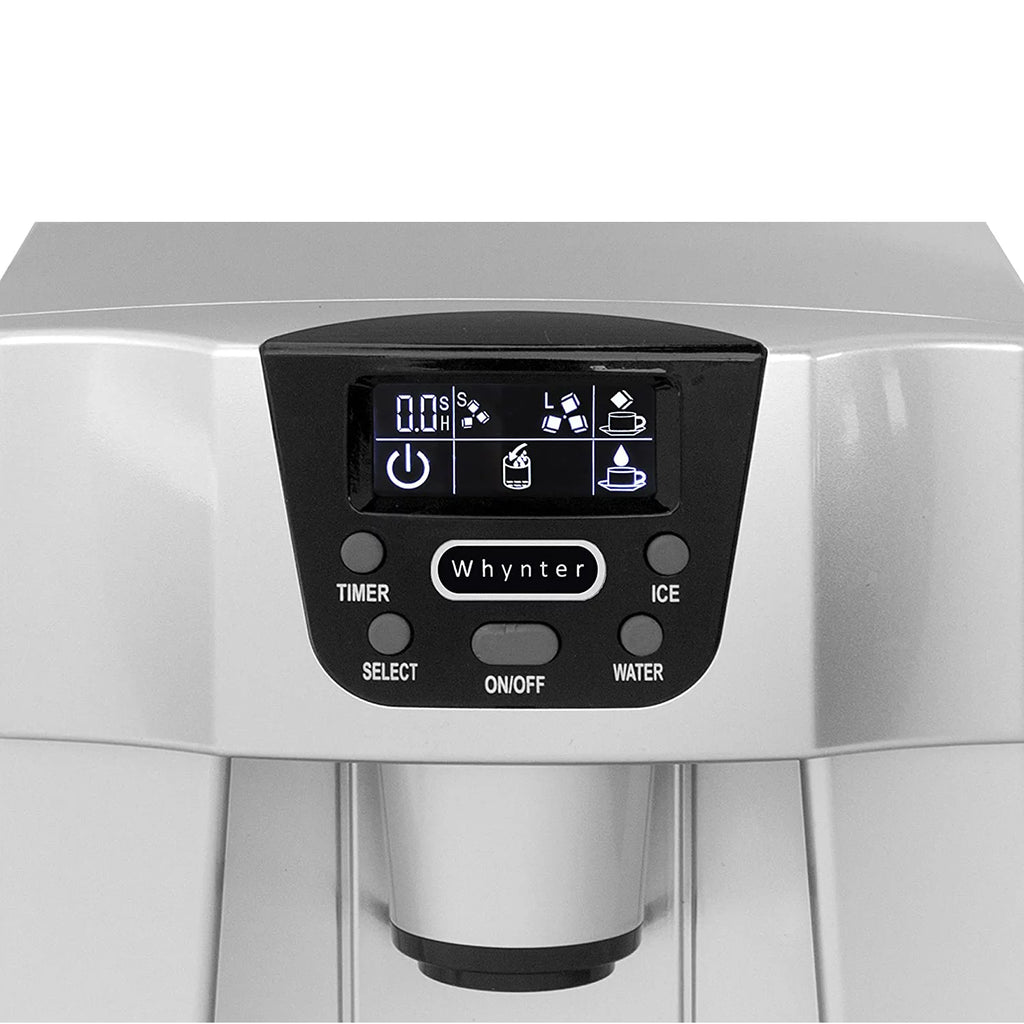 Countertop Ice Maker and Water Dispenser Silver I65204