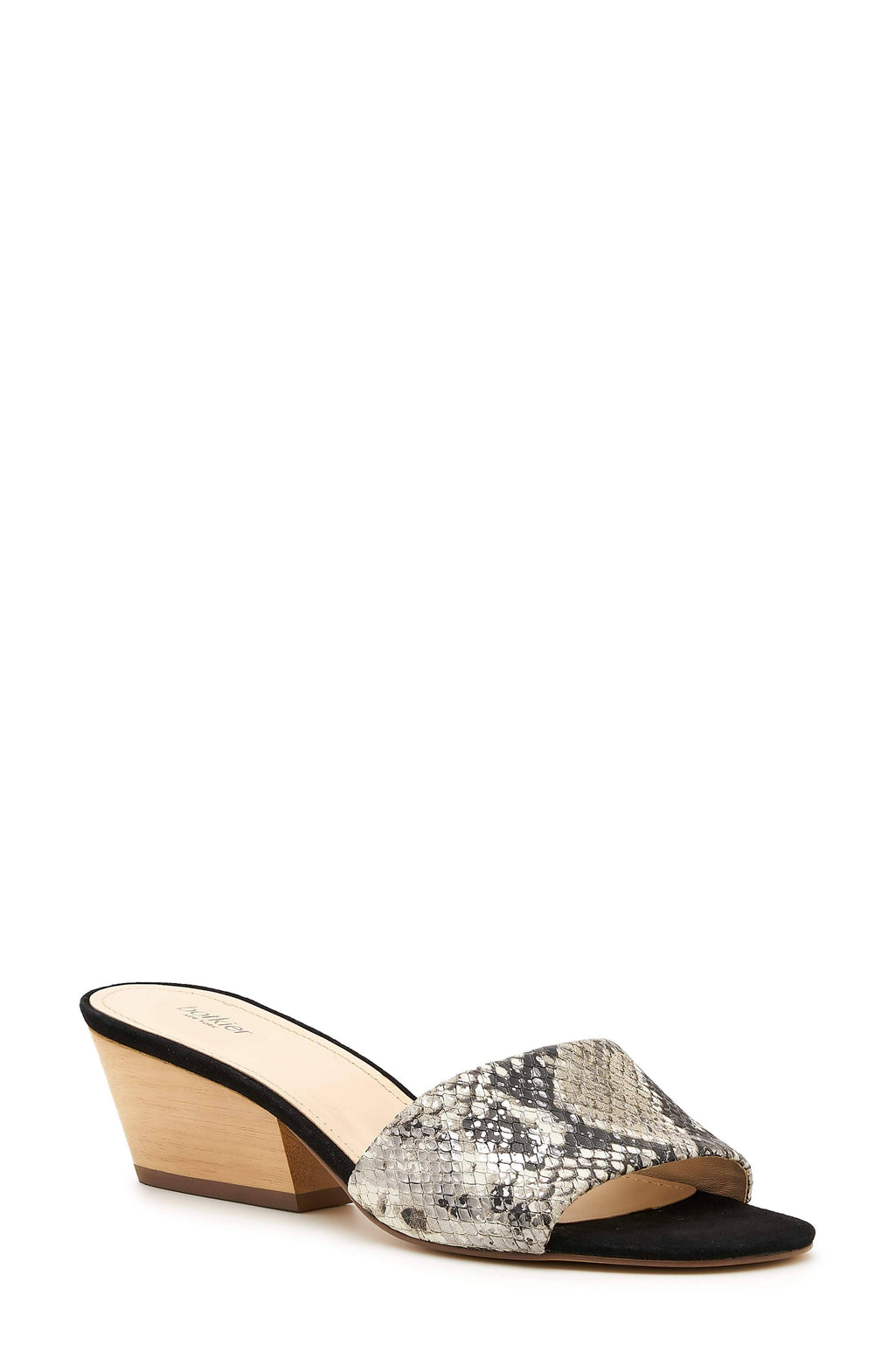 Snake-Print Slide Sandals F915