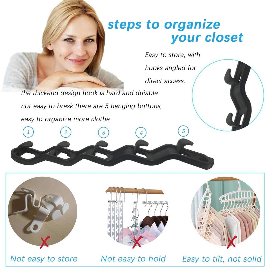 8 Pack Plastic Space Saving Closet Organizers V19785