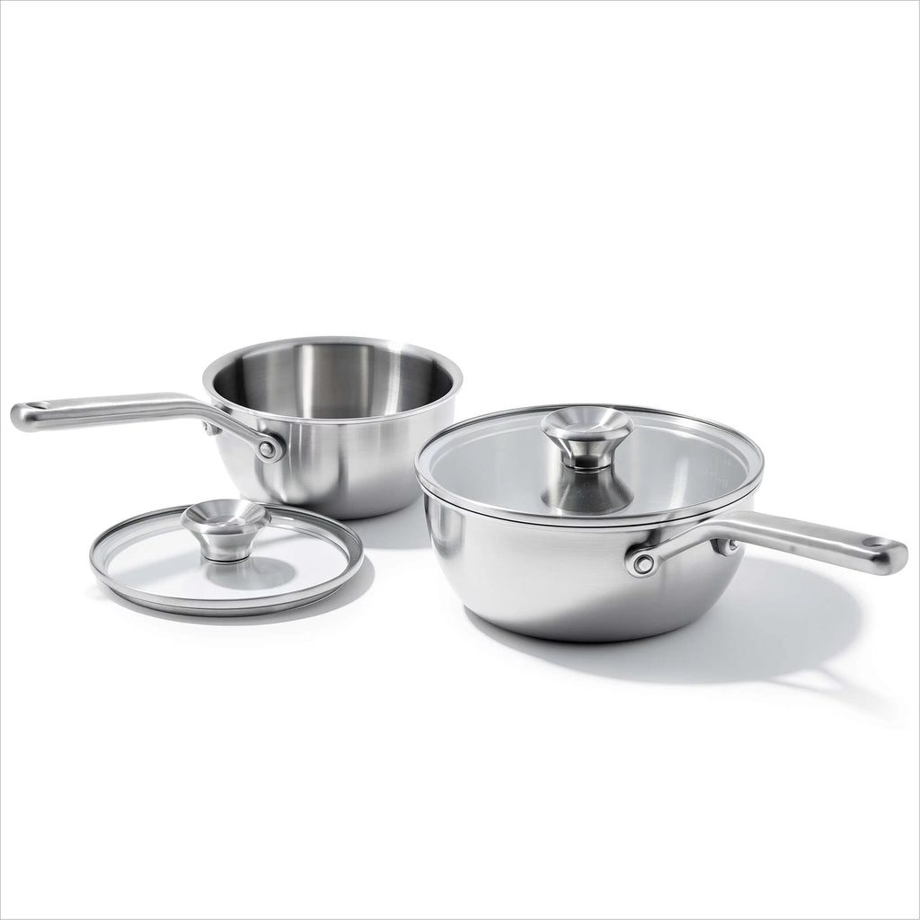 Tri-Ply Stainless Steel Chef's Pan Set F4714