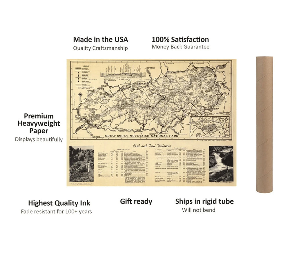 Vintage Map Wall Art Poster M199