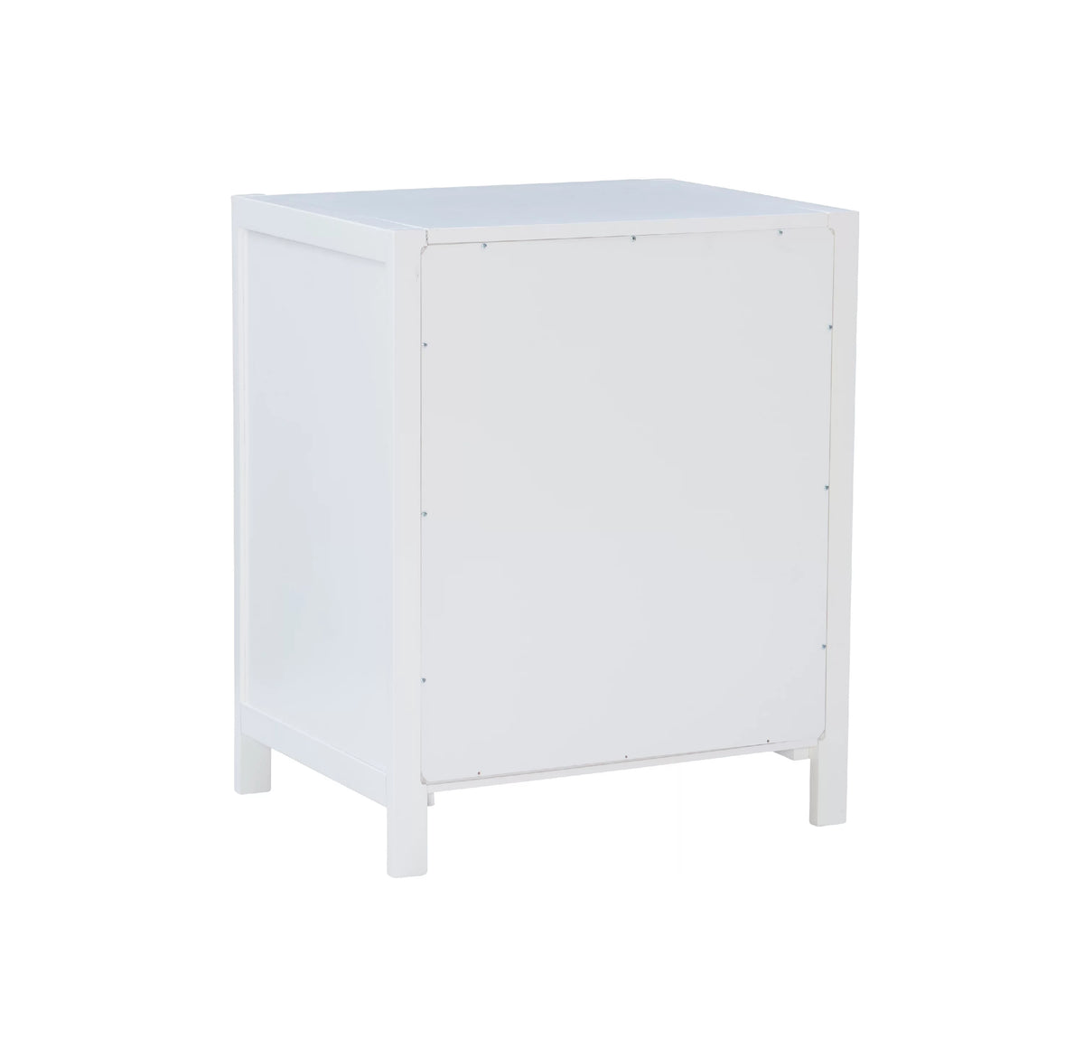 White 2-Drawer Side Table with Shelf U2000