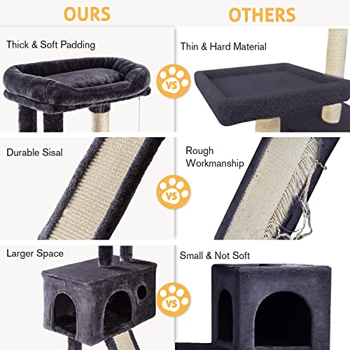 36 Inches Smoky Grey Cat Tree with Hammock N137