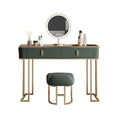 Green Wood Makeup Table with Cabinet H409