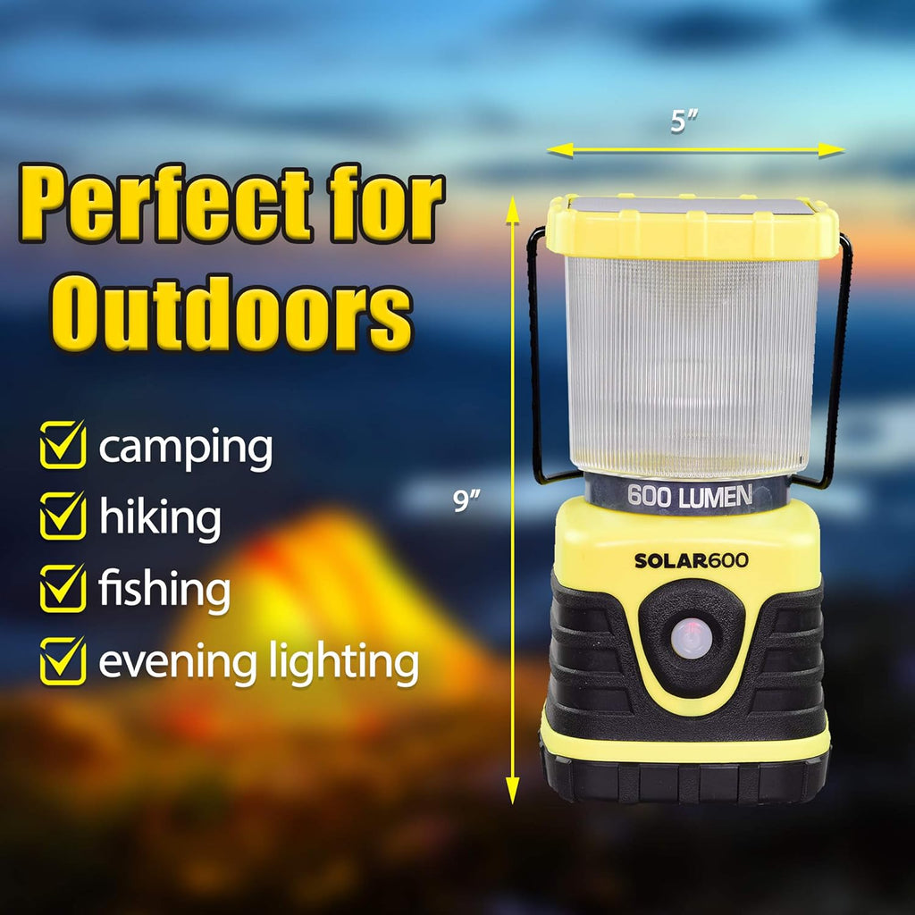 Solar Camping Lantern 600 Lumen USB Power Bank Pack of 2 K15104