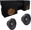 Compatible with 2005-2012 Toyota Tacoma Double Cab Dual 10 Sub Box Enclosure G446