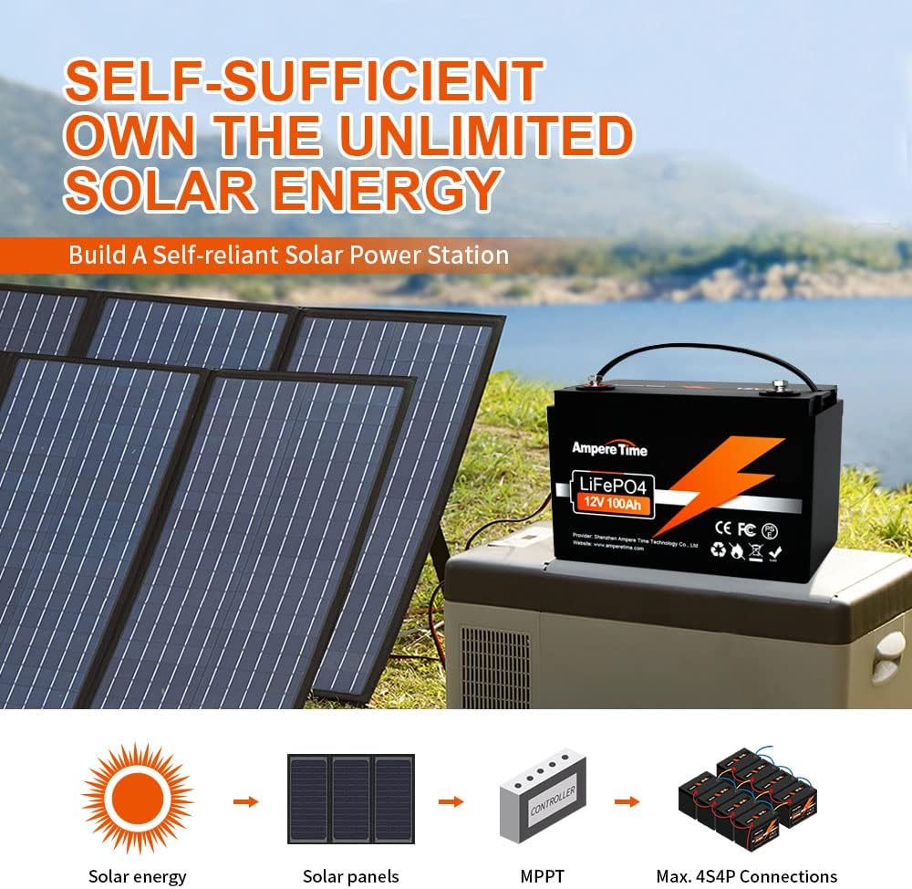12V 100Ah LiFePO4 Battery with 14.6V 10A Charger Q759402