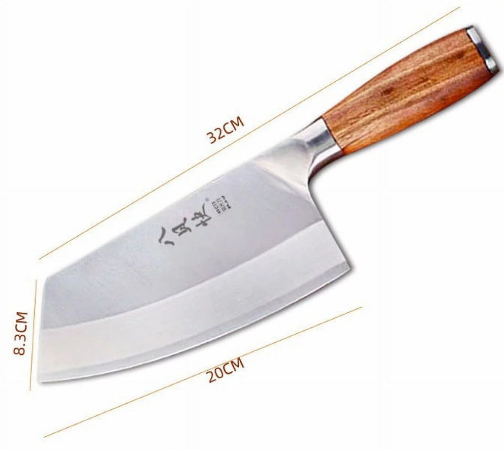7-inch High Carbon Steel Full Tang Chef Knife with Wood Handle K674645