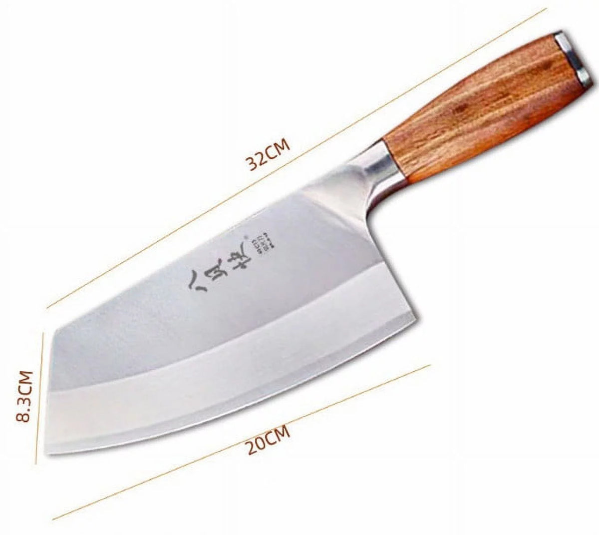 7-inch High Carbon Steel Full Tang Chef Knife with Wood Handle K674645