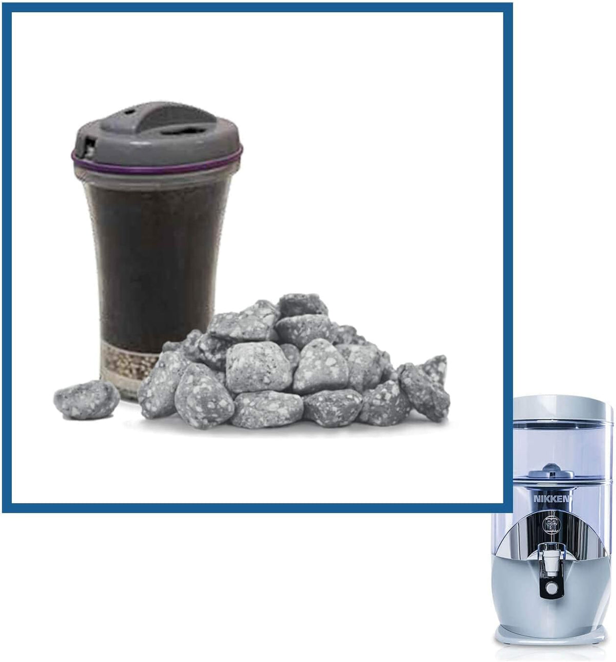 1 Filter Cartridge + 1 Mineral Stones Water Filter Replacement J4704