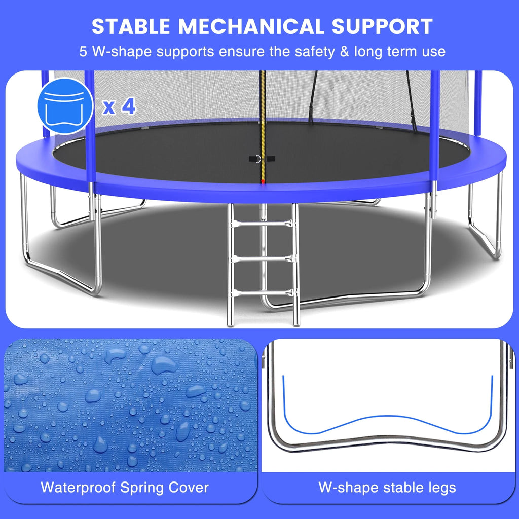 12FT Round Trampoline with Enclosure U197