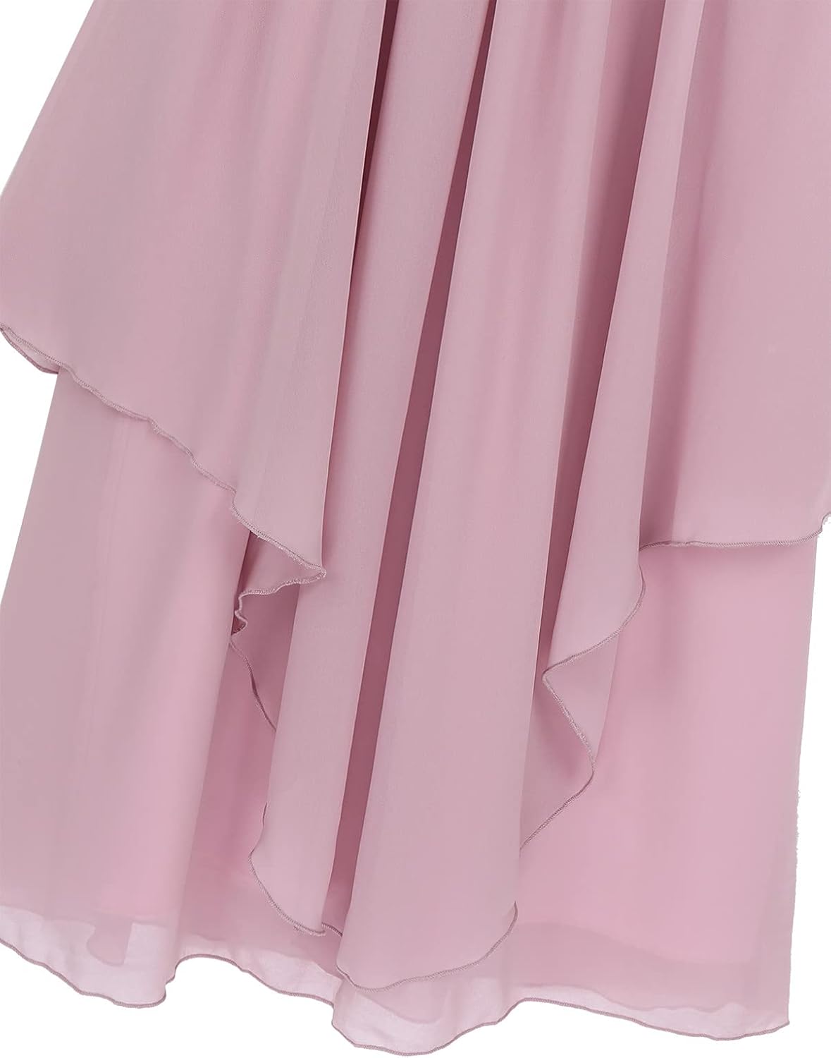 Big Girls Halter-Neck Floral Lace Romper Dress Long Gowns Light Pink G652193