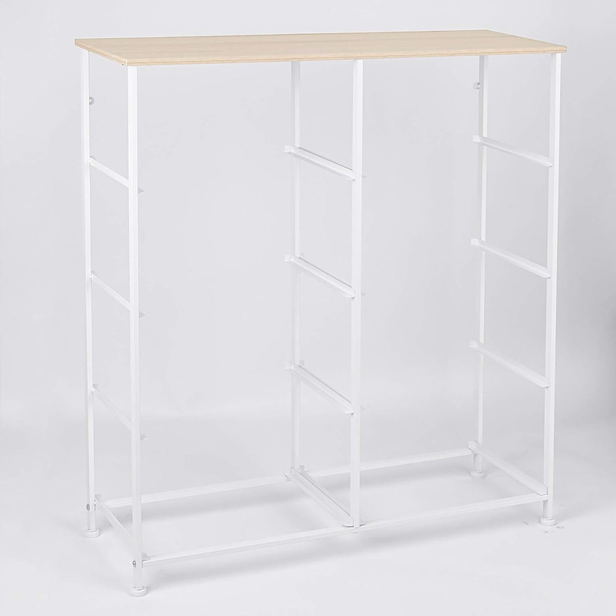 8 Drawer Fabric Dresser with Wooden Top B4374