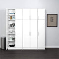 White 16" Wood Broom Cabinet R185