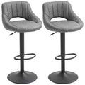 Adjustable Height Swivel Bar Stool Gray Y309681