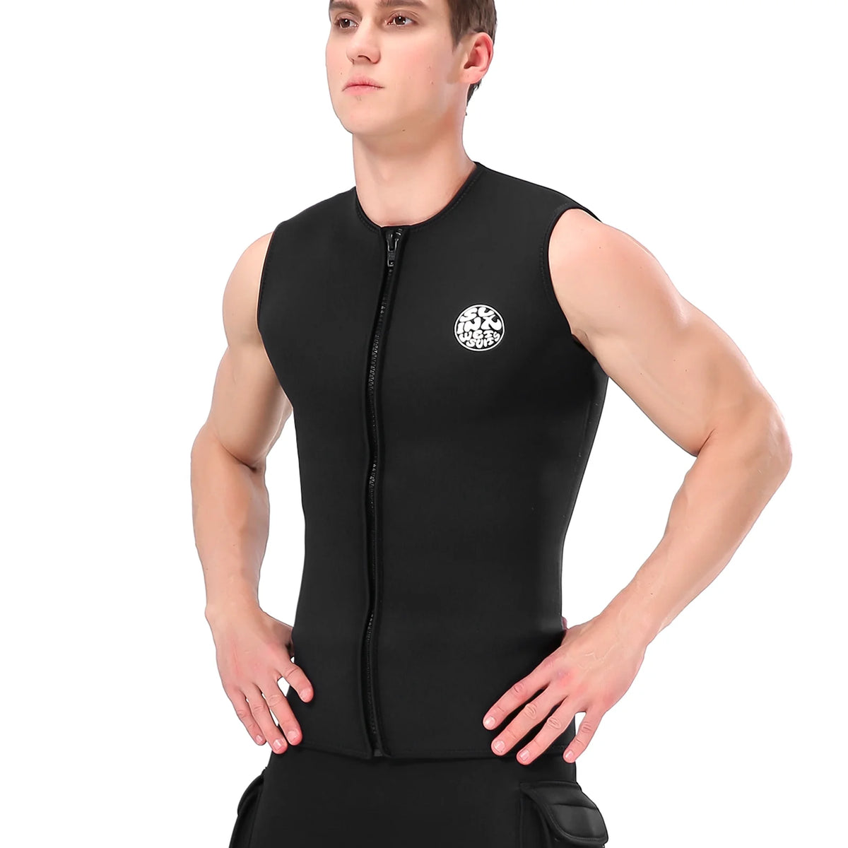 Thermal Sleeveless Neoprene Wetsuit Vest J9319