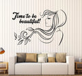 Large Vinyl Wall Decal Beauty Salon Quote Stickers Mural Silver Metallic A209490