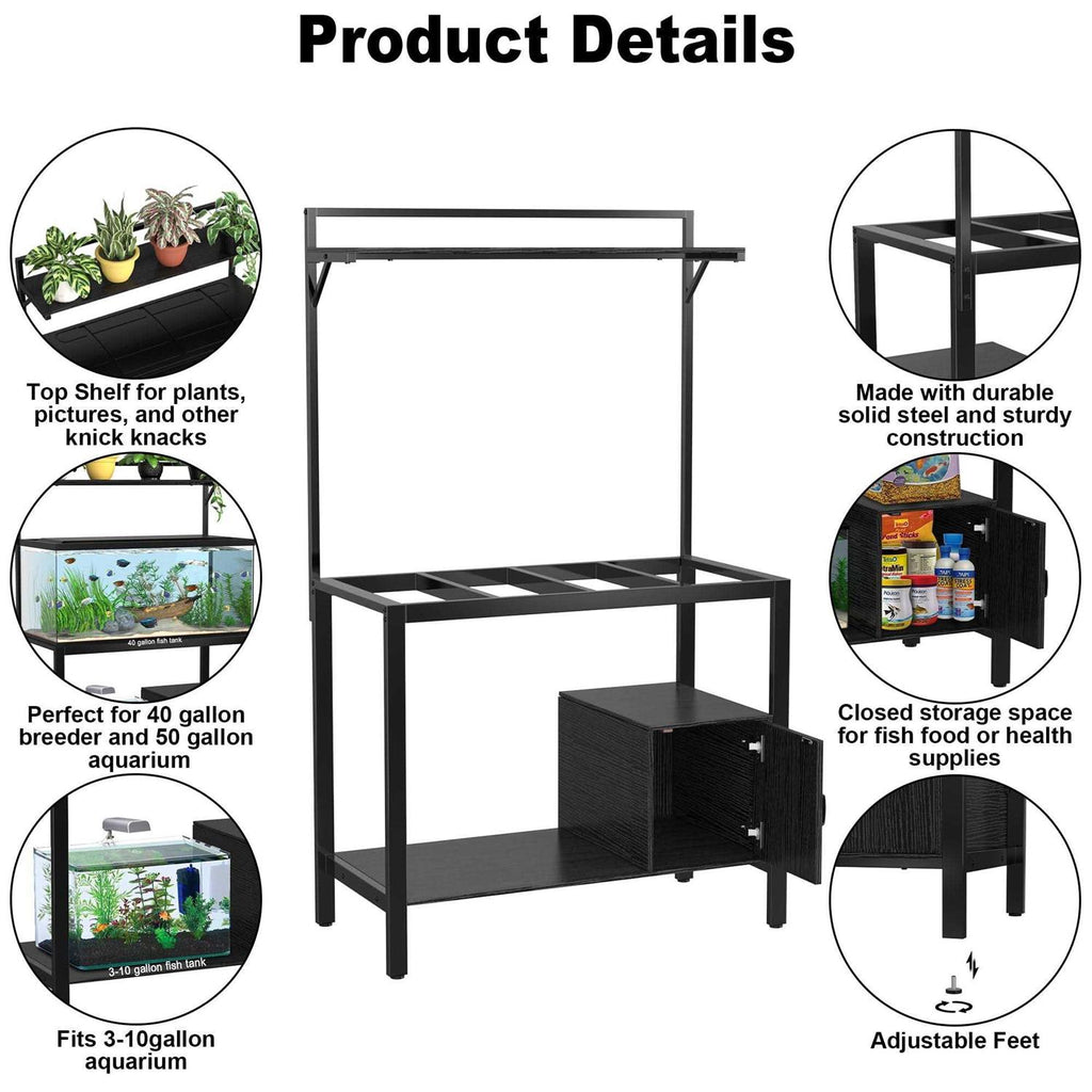 40-50 Gallon Fish Tank Stand with Plant Shelf G549