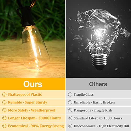 100FT Waterproof Dimmable LED Outdoor String Lights Y506