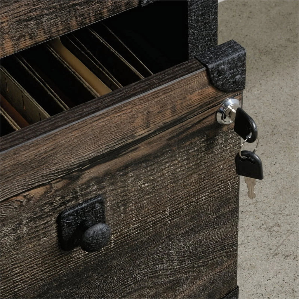Carbon Oak Engineered Wood Metal Lateral File Y868