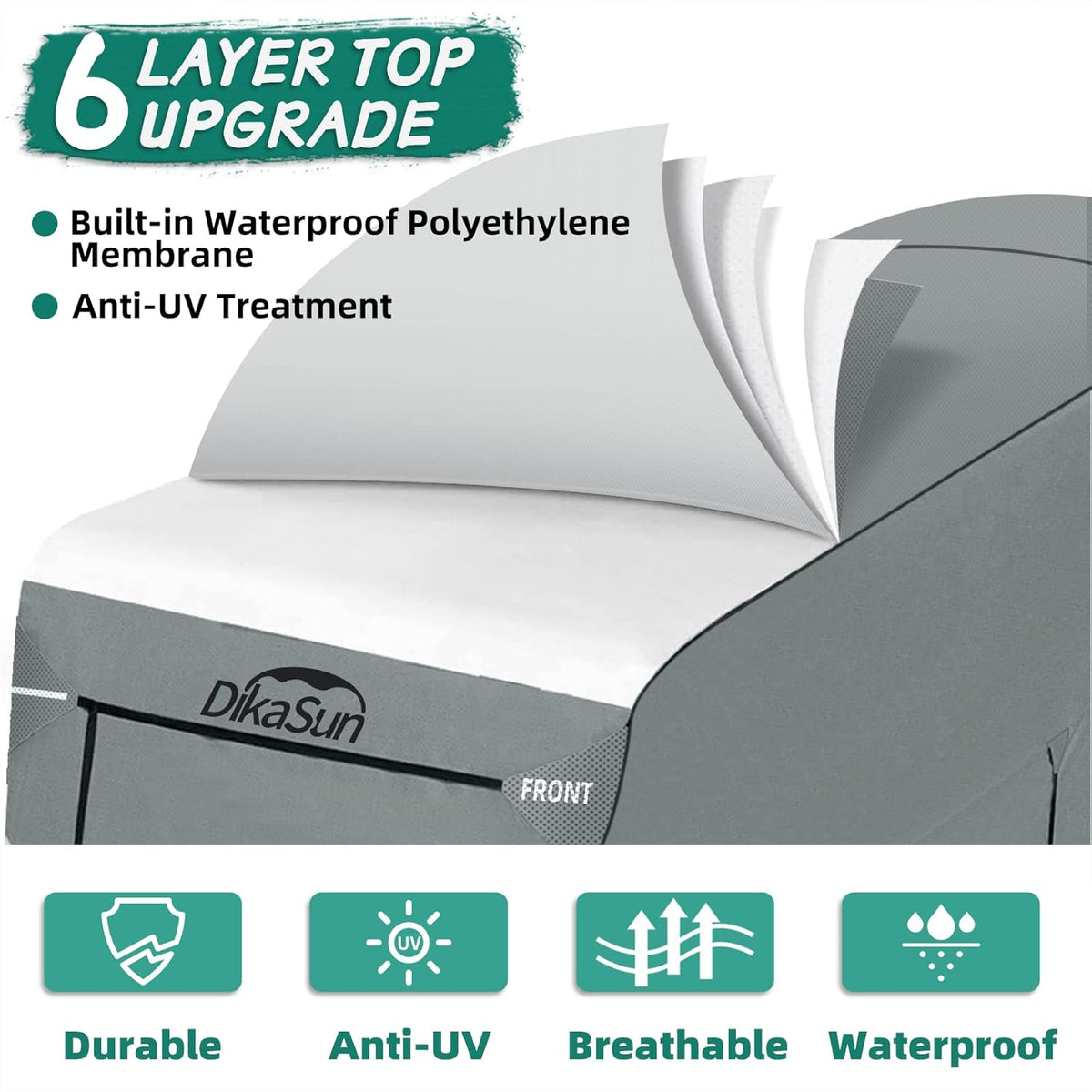 RV Cover Class C 6 Layers Heavy Duty Waterproof Windproof Anti-UV Camper Cover V15337