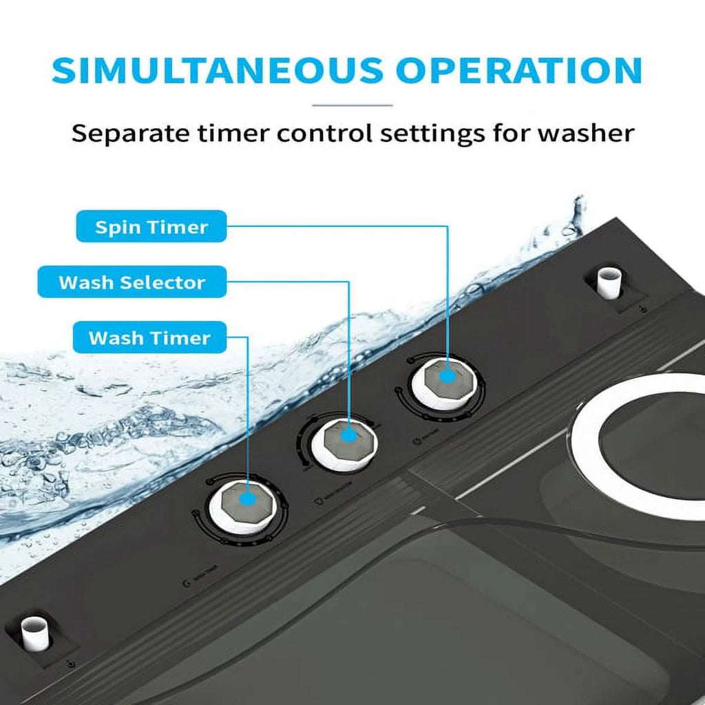 Portable 26lbs Washing Machine with Drain Pump Y43331