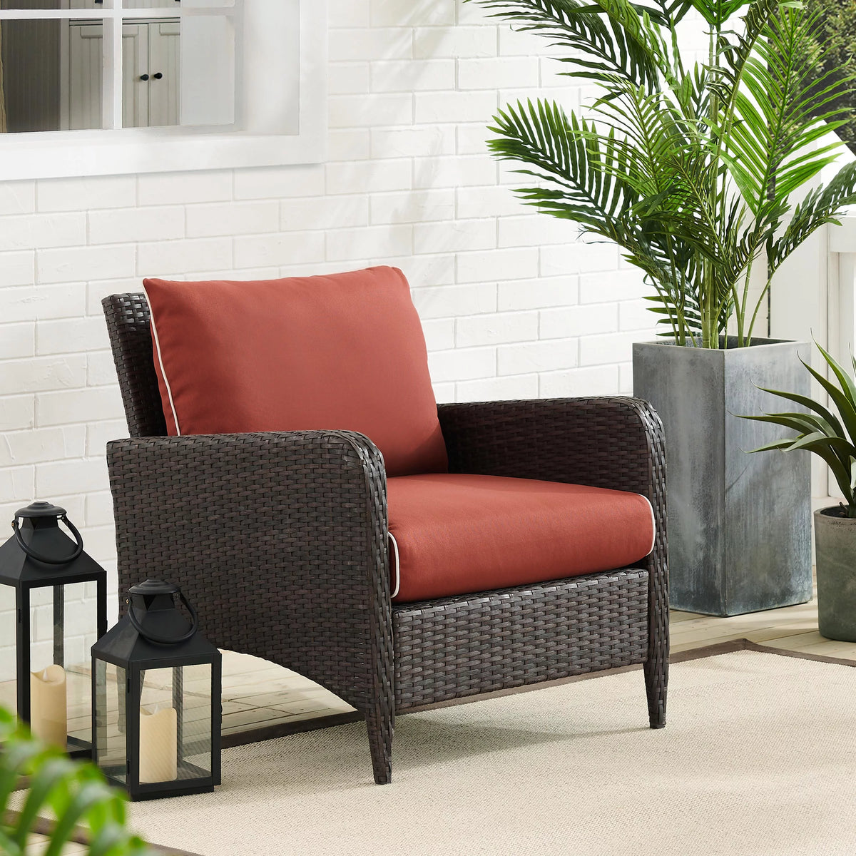 Outdoor Wicker Arm Chair X130079