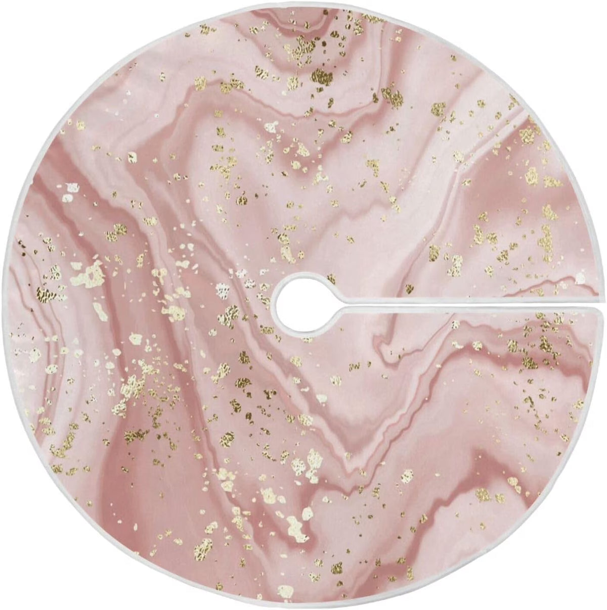 Rose Gold Marble Christmas Tree Skirt I287