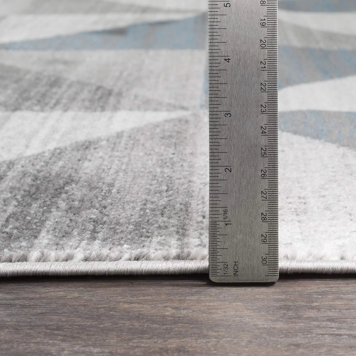 Sky Blue Navy Grey White Square Area Rug X825662