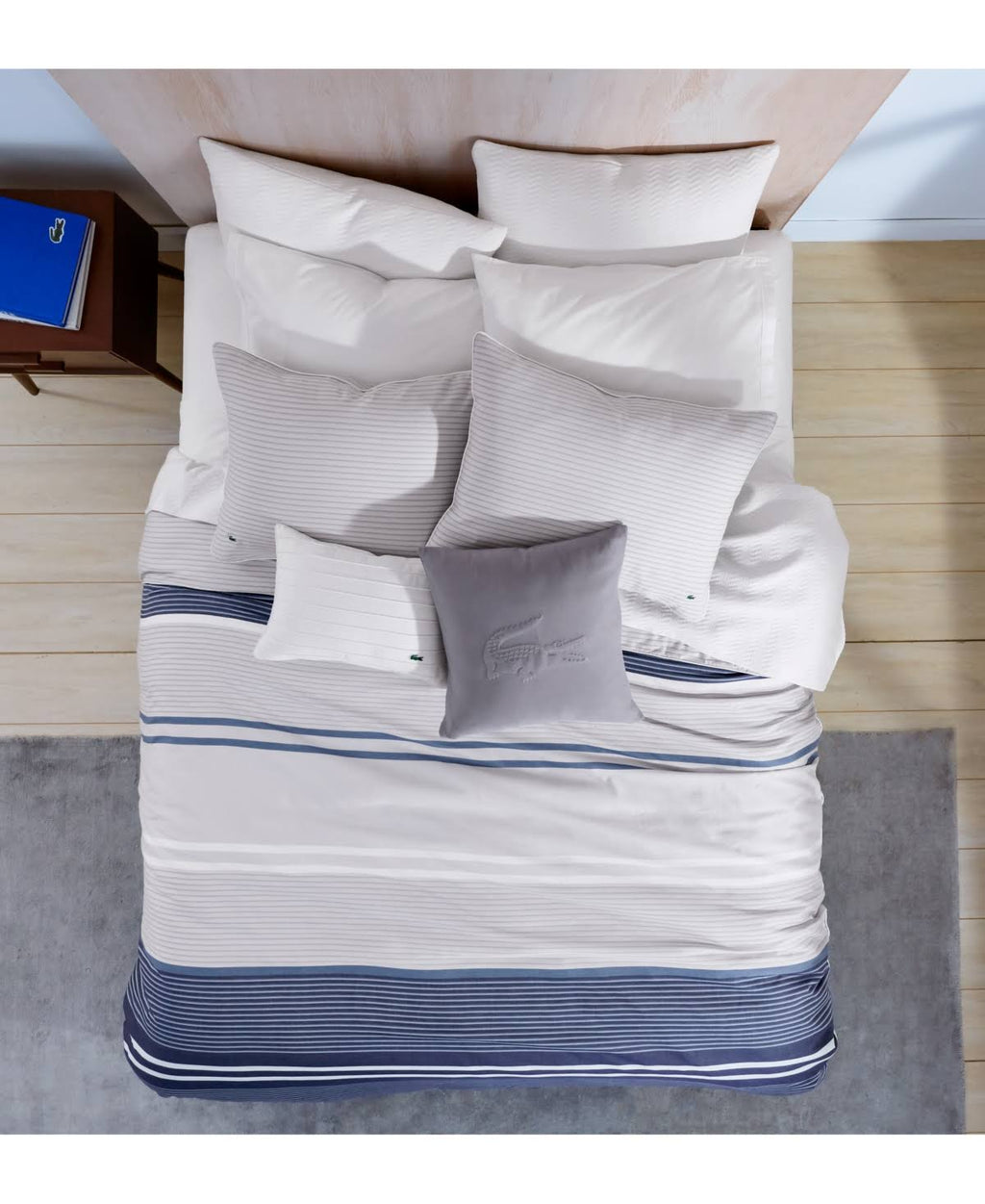 Blue Reversible Duvet Set W424706