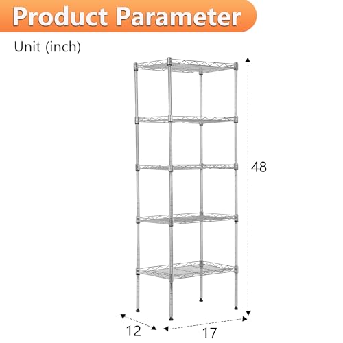 Black 4 Tier Steel Wire Shelving Unit H2758