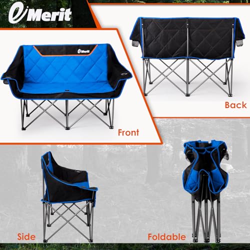Oversized 2 Person Folding Camping Chair with Padded Seats O328110