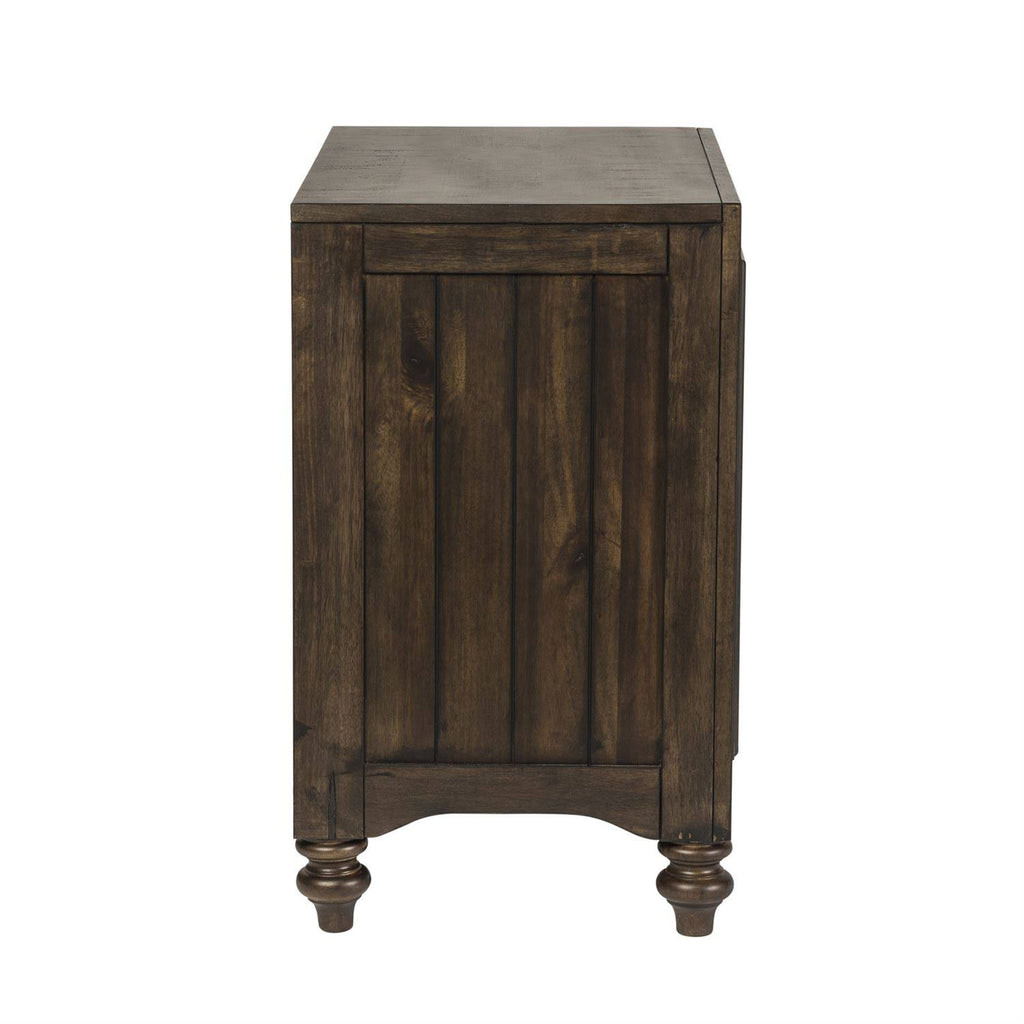 2 Drawer Nightstand, Dark Brown F2043