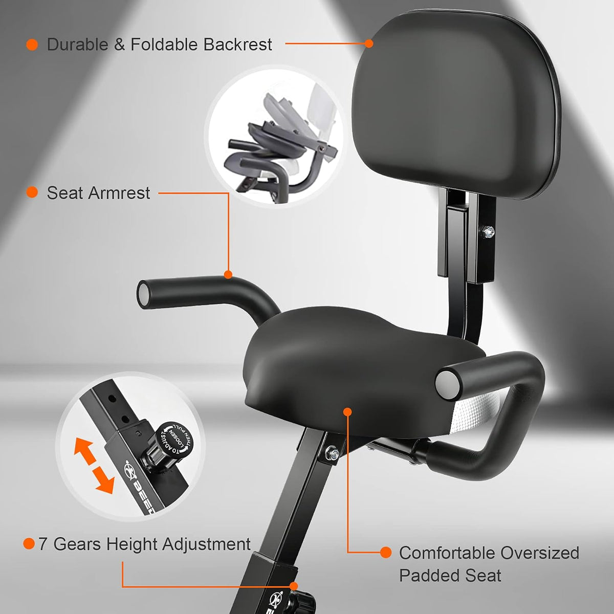 Foldable Magnetic Exercise Bike with LCD Monitor I69595