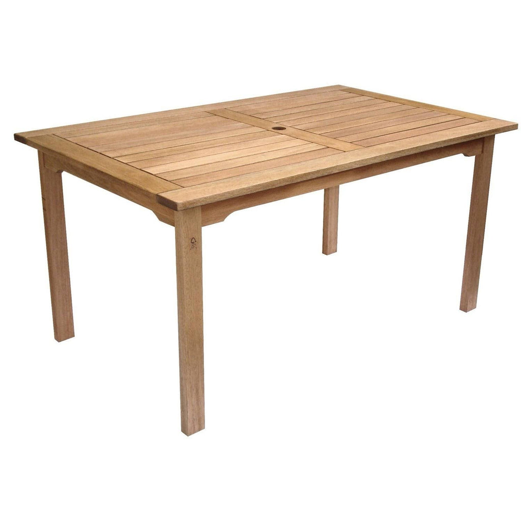 5-Piece Eucalyptus Wood Rectangular Dining Set R970876
